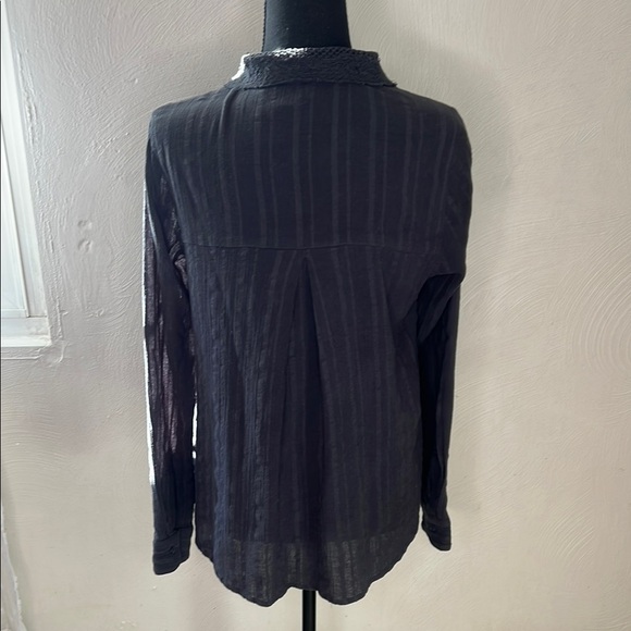 Free People Carter Dobby Embroidered Button Down Top Size S - Picture 7 of 11